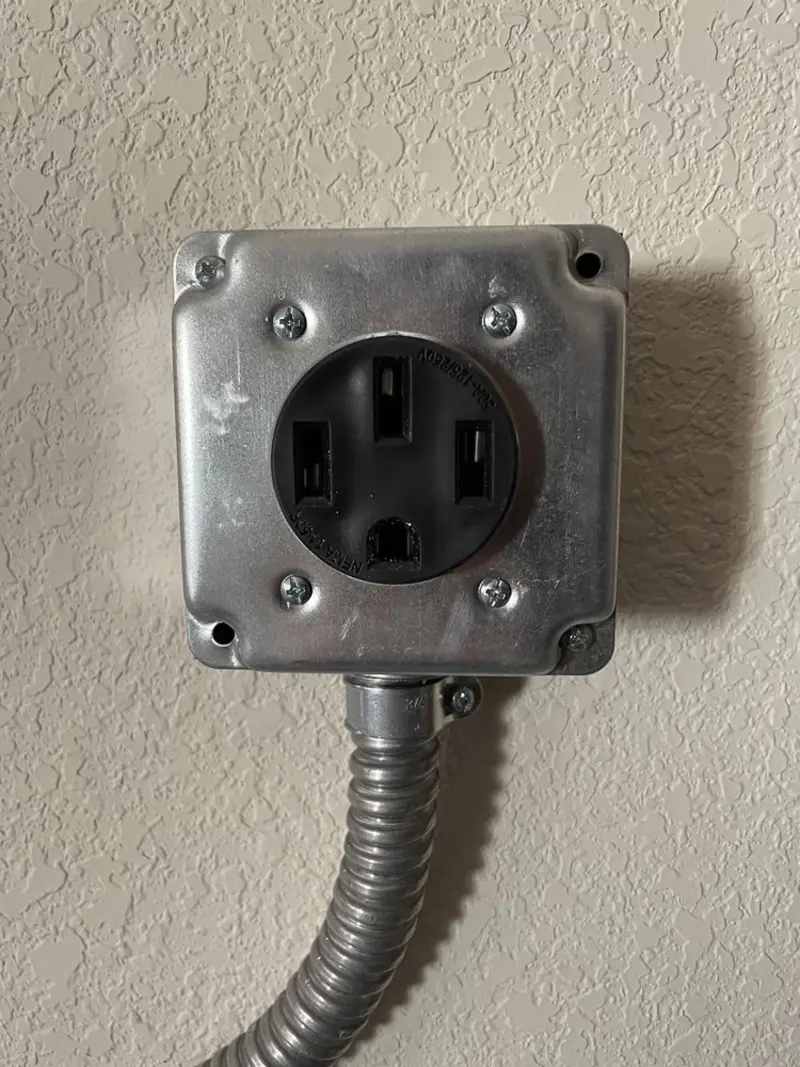 NEMA 14-50 outlet installed for Smart Home Electrical in Brookings